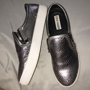 Silver Steve Madden Sneakers